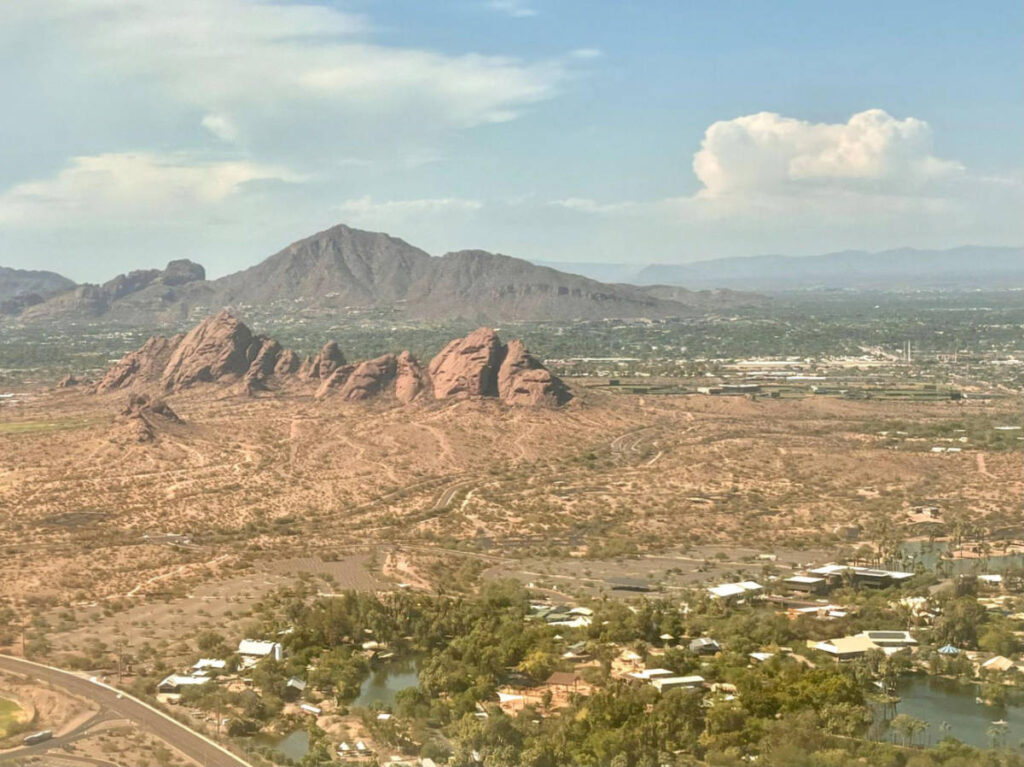 Overlooking view of the Camelback Mountain