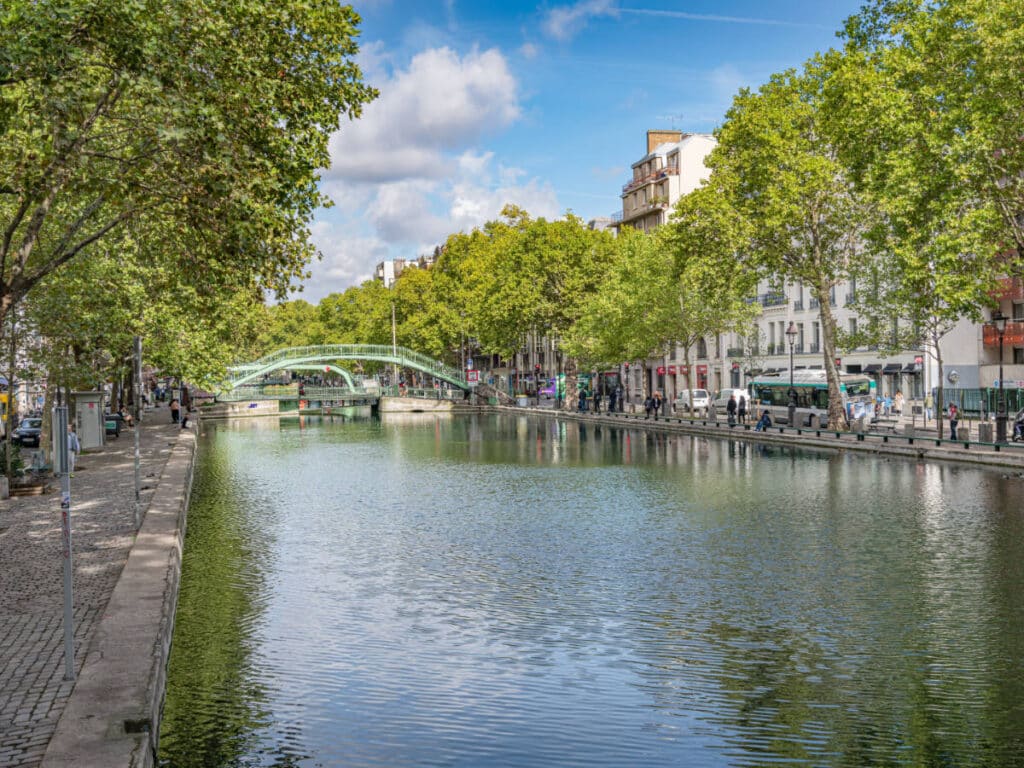 View of the Canal Saint-Martin in Paris
