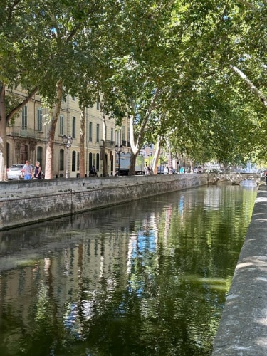 View of a canal in Nîmes