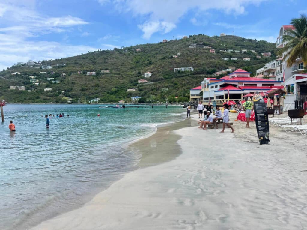 People enjoying their day at the Cane Garden Bay