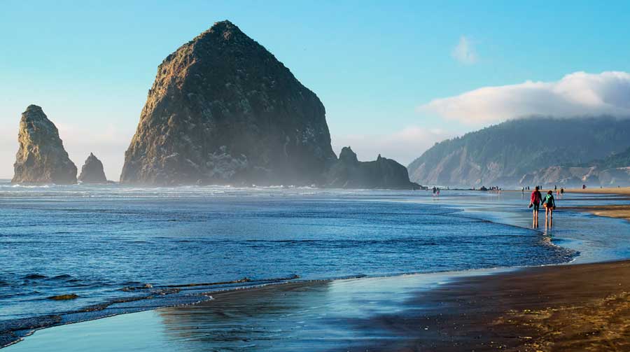 View from the Cannon Beach landscape in Oregon