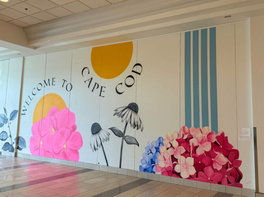The Welcome to Cape Cod sign at Cape Cod Mall