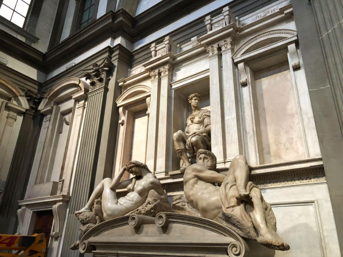 The Tomb of Giuliano de' Medici inside the Medici Chapel