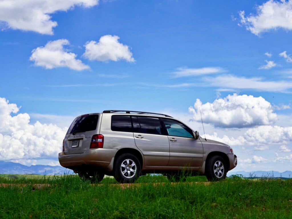 A car in the middle of the meadow in Arizona