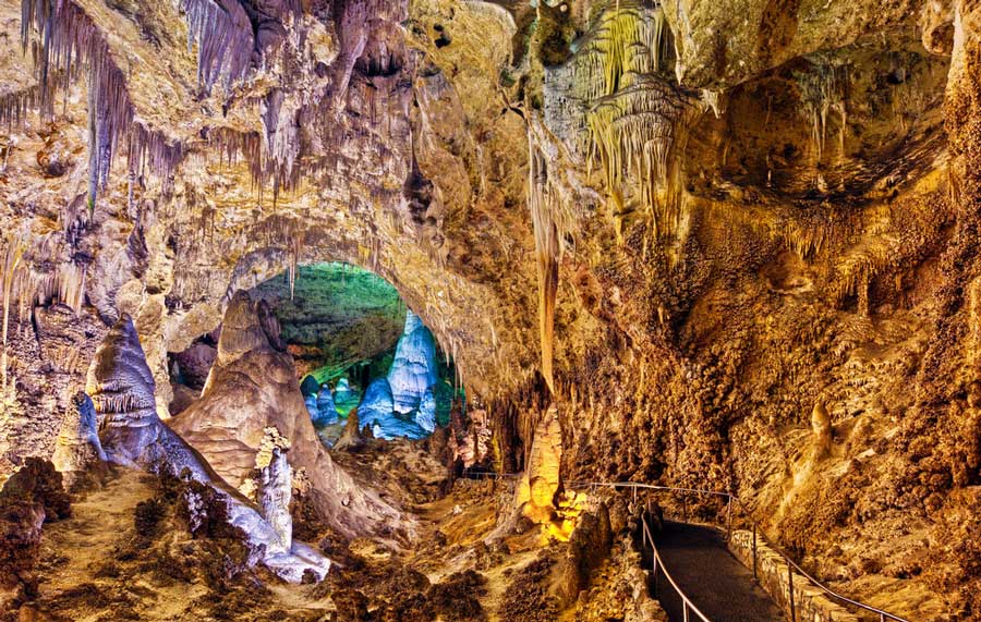 View from the inside of Carlsbad Caverns National Park
