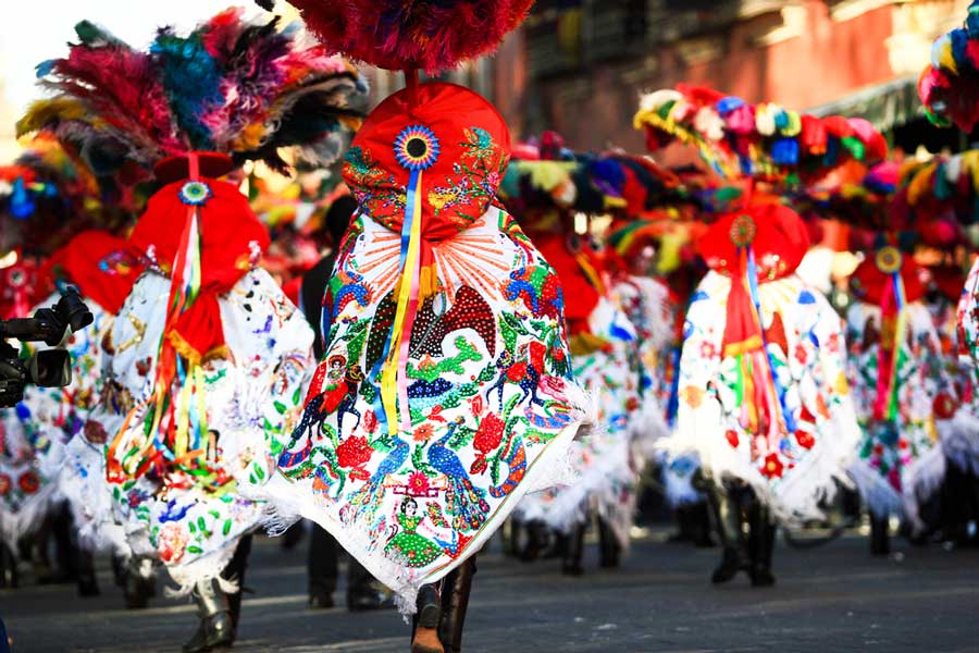 Traditional folklore dancers performing