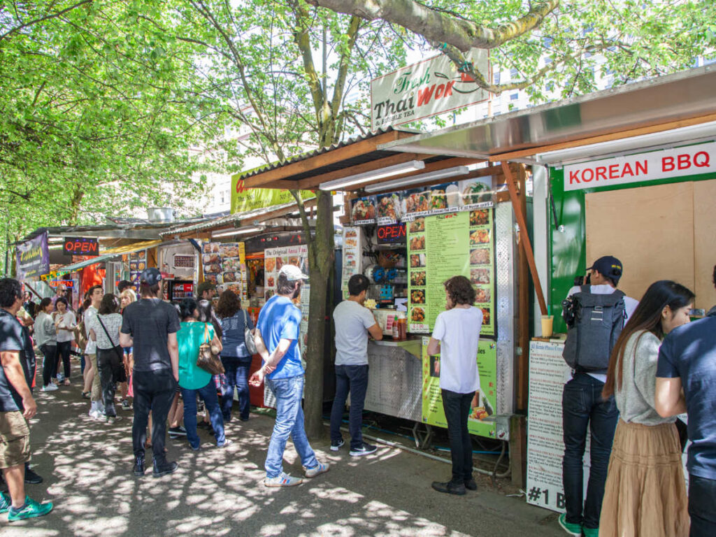 People ordering foods at the Cartopia Food Carts