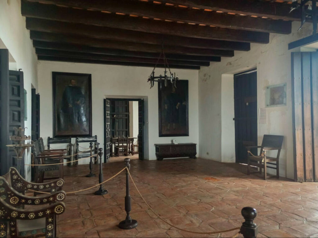 View inside the living room of Casa Blanca
