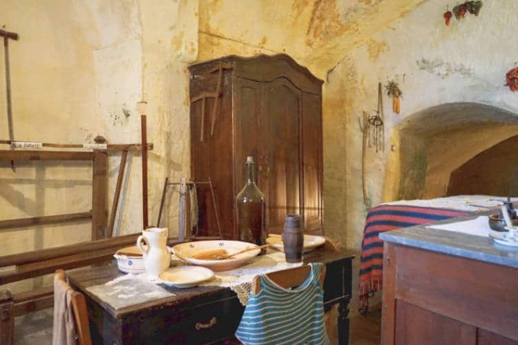 Inside of Casa Grotta in Matera