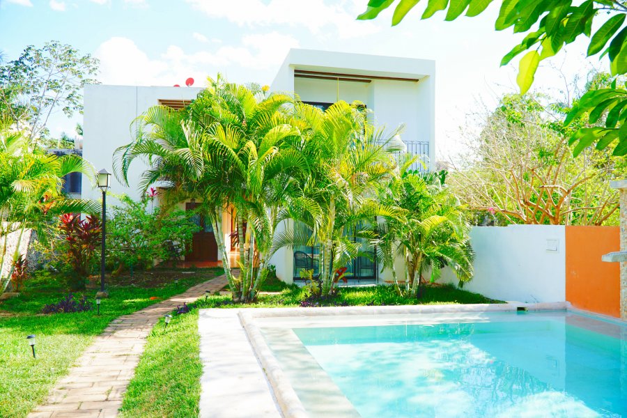 View of the pool area of Casa San Roque