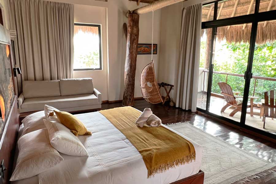 View inside a bedroom in Casa Teka