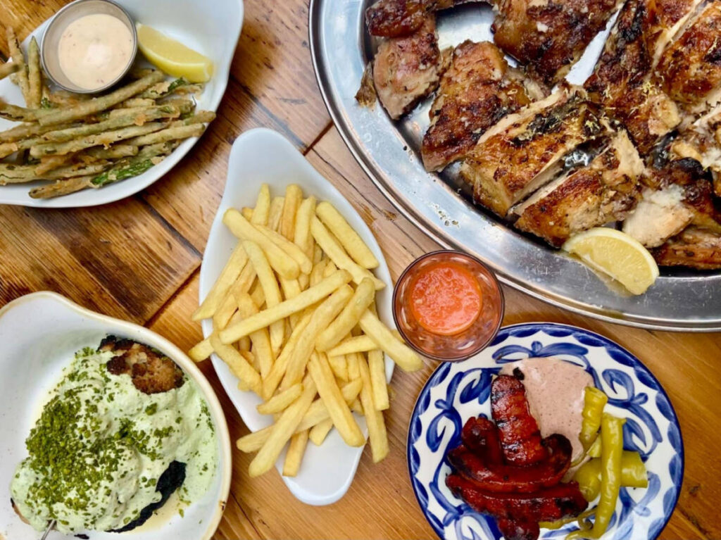 Foods served at the Casa do Frango in London Bridge