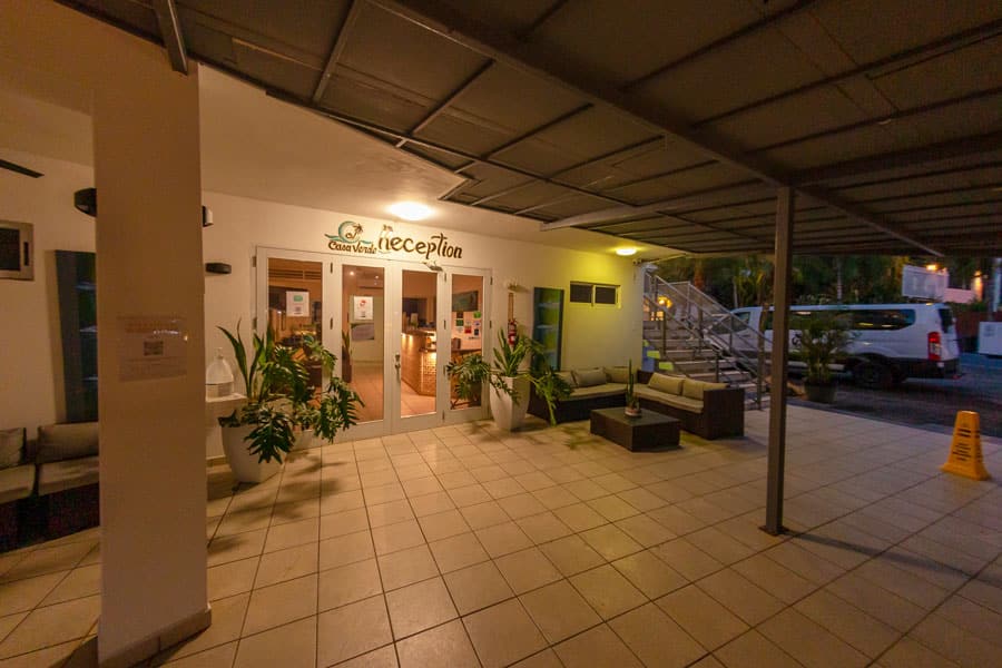 View going inside the CasaVerde Hotel