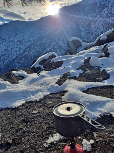 View while cooking at the Castle Rock Trail
