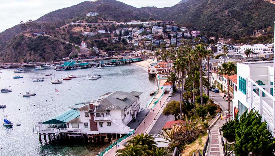 The Catalina Island view from above