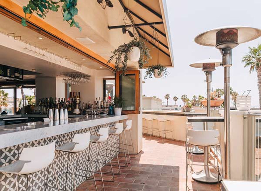 A bar on the Catania's balcony in La Jolla