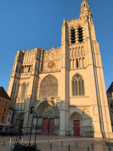 A cathedral from the outside in Sens, Burgandy
