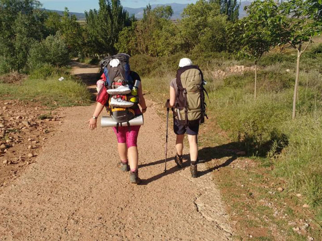 The author's friend during their trip to the Camino de Santiago
