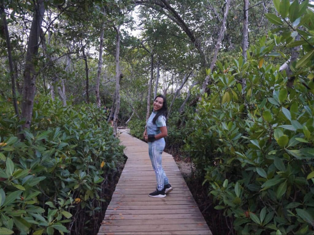 The author, Vanessa Ramos posing for a photo in Cayo Mata La Gata