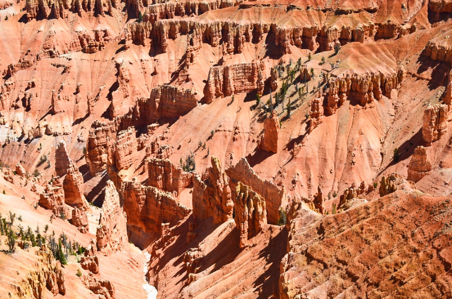 Aerial view of the rock formations in Cedar Breaks National Monument