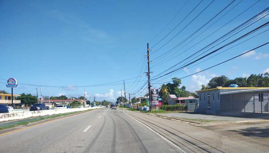 View of the main avenue in Ceiba Baja
