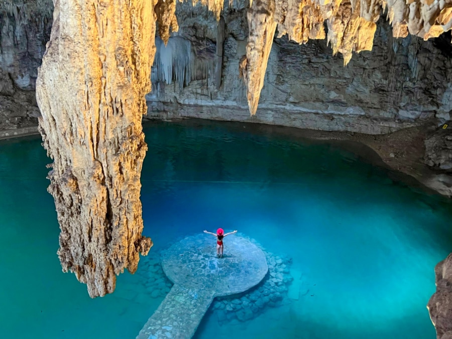 Iconic Instagram Shot at Cenote Suytun near Valladolid