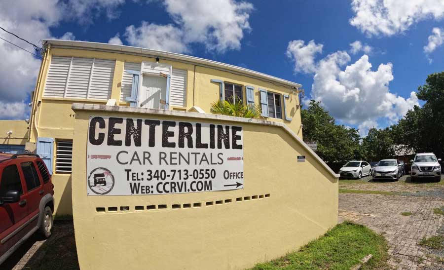 The Centerline Car Rentals building from the outside
