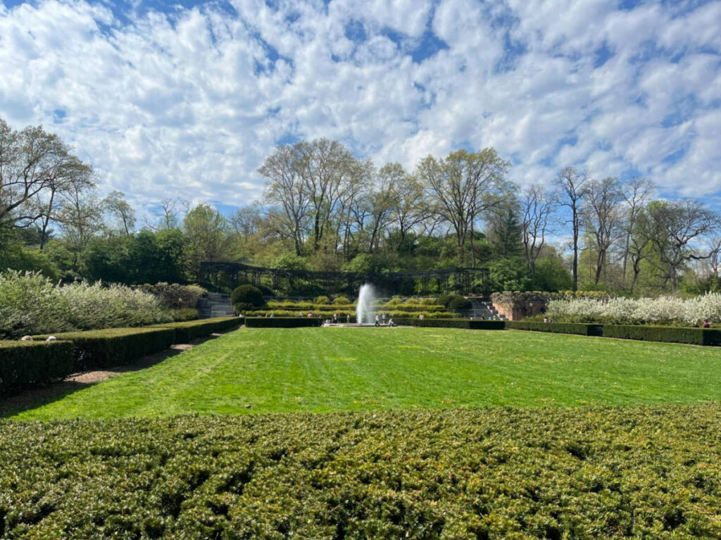 View of the Central Park garden during spring