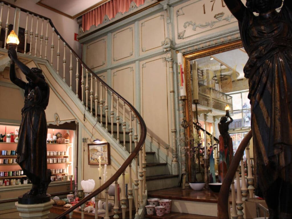 View of a staircase inside the Cereria Subira