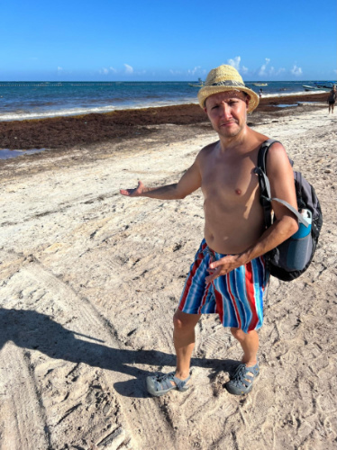 Nate Hake's friend, Cesar explaining the seaweed problem in Tulum