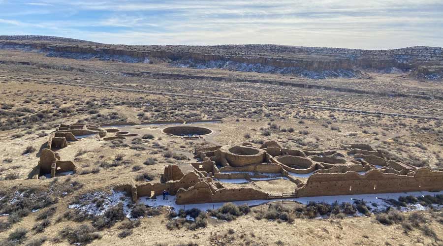 Overlooking view of the Chaco Culture Historic Park