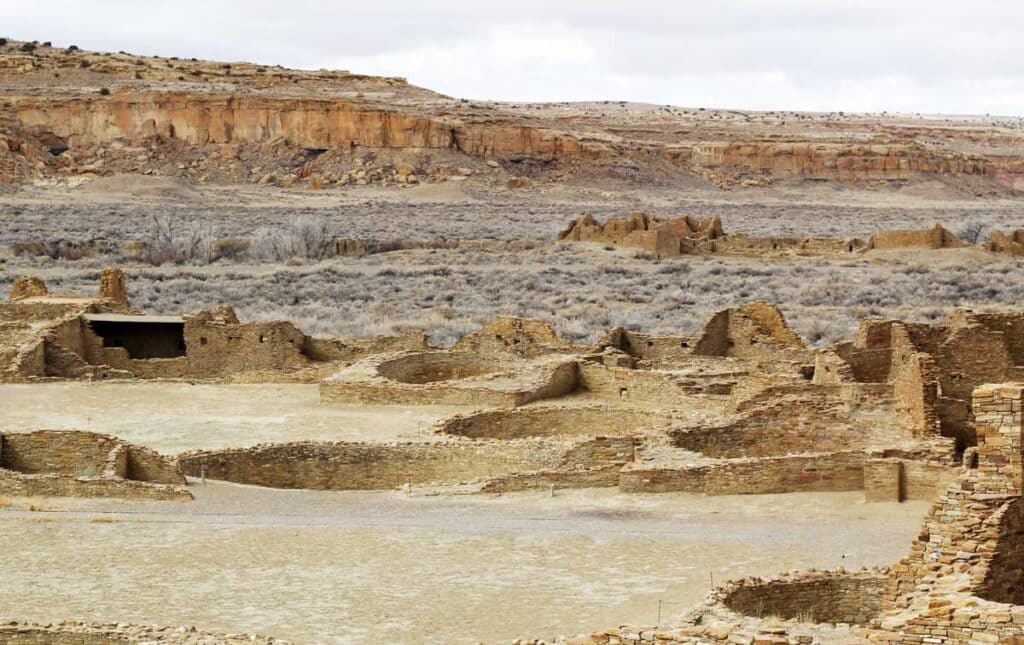 Ancient structures at the Chaco Culture National Historical Park