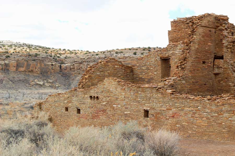 View of the Chaco Culture National Historical Park from afar