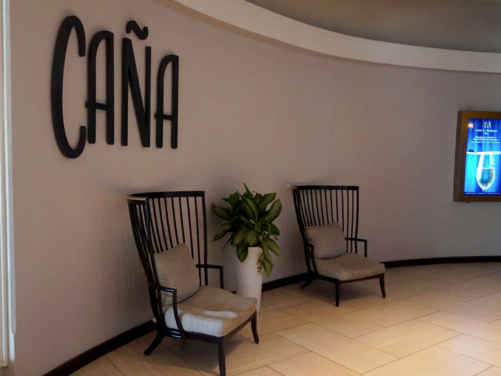 View inside the Caña Restaurant in Fairmont El San Juan Hotel