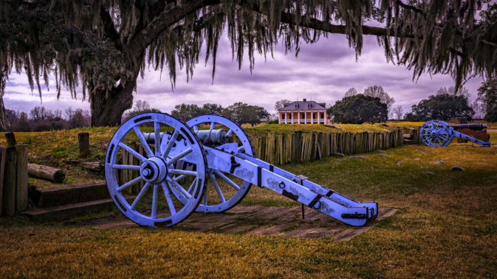 Cannons at the Chalmette National Battlefield