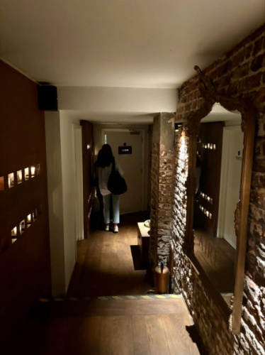 View of the entrance room to the changing room of The AIRE Ancient Baths