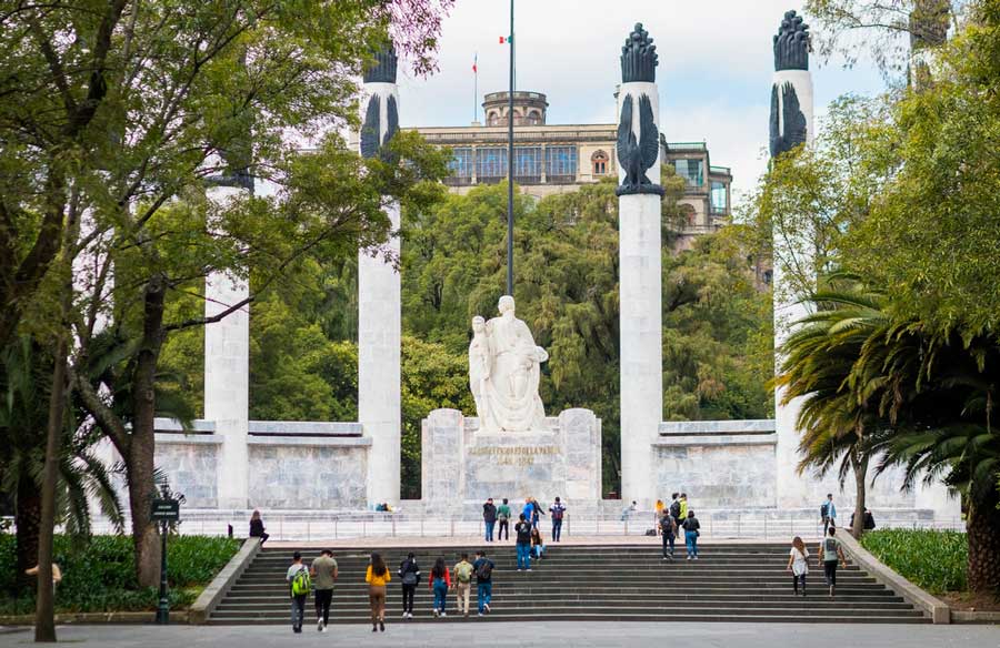 People wandering in Chapultepec Park