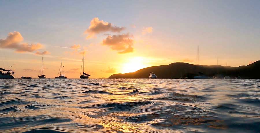 View from Charlotte Amalie during sunset