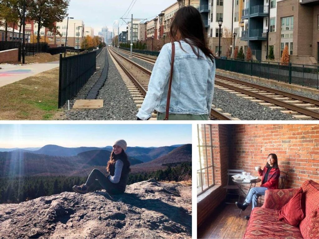 A photo collage of Charlotte, North Carolina writer