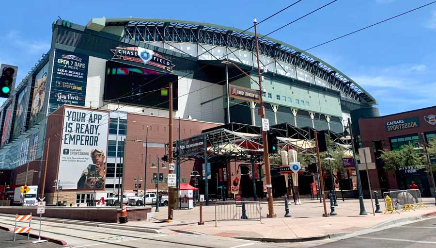 View of The Chase Field building from the outside