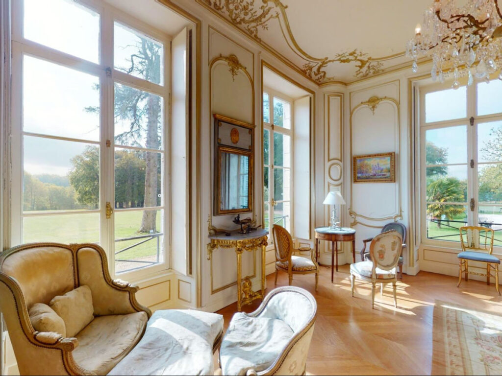 View of the Château du Boulay Morin drawing rooms