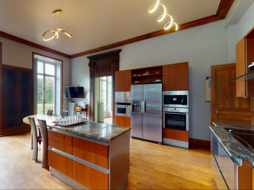 View of the Château du Boulay Morin kitchen