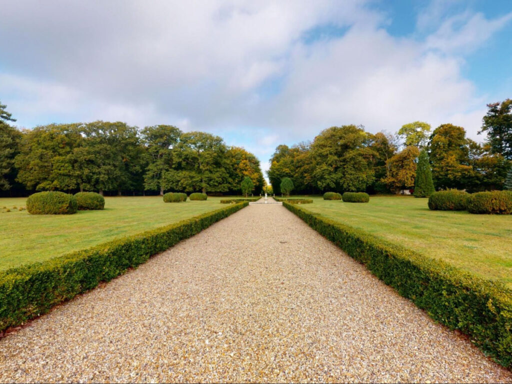 The path to the parkland from the castle
