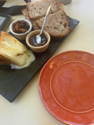 Local cheese and jam served at Capela Incomum