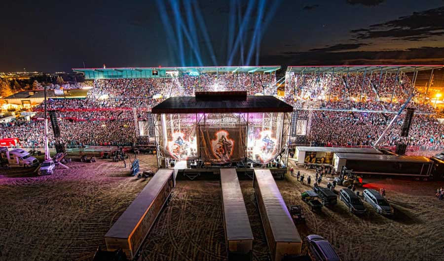 Aerial view of on the Cheyenne Frontier Days Event