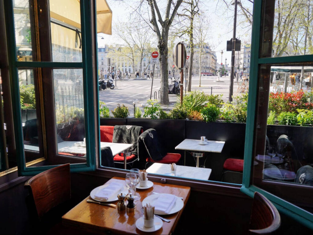 View from the inside of Chez Julien