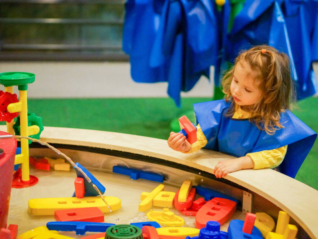 A little girl enjoying her day at the Chicago Children’s Museum