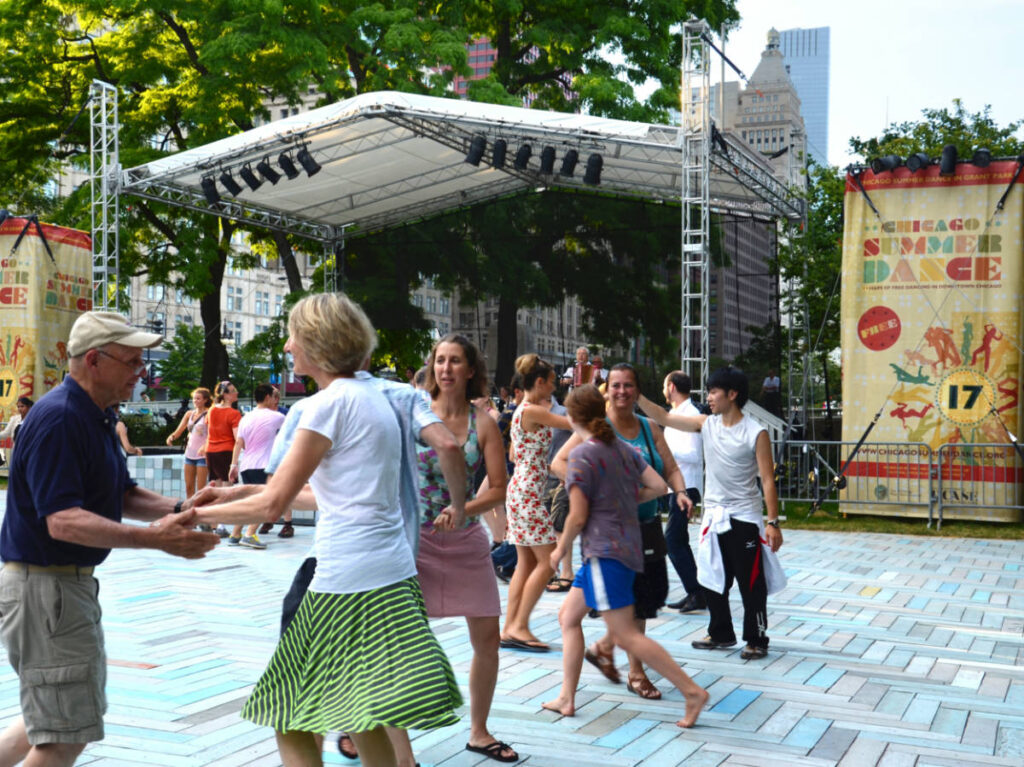 Pairs learn traditional Klezmer dances at Chicago SummerDance