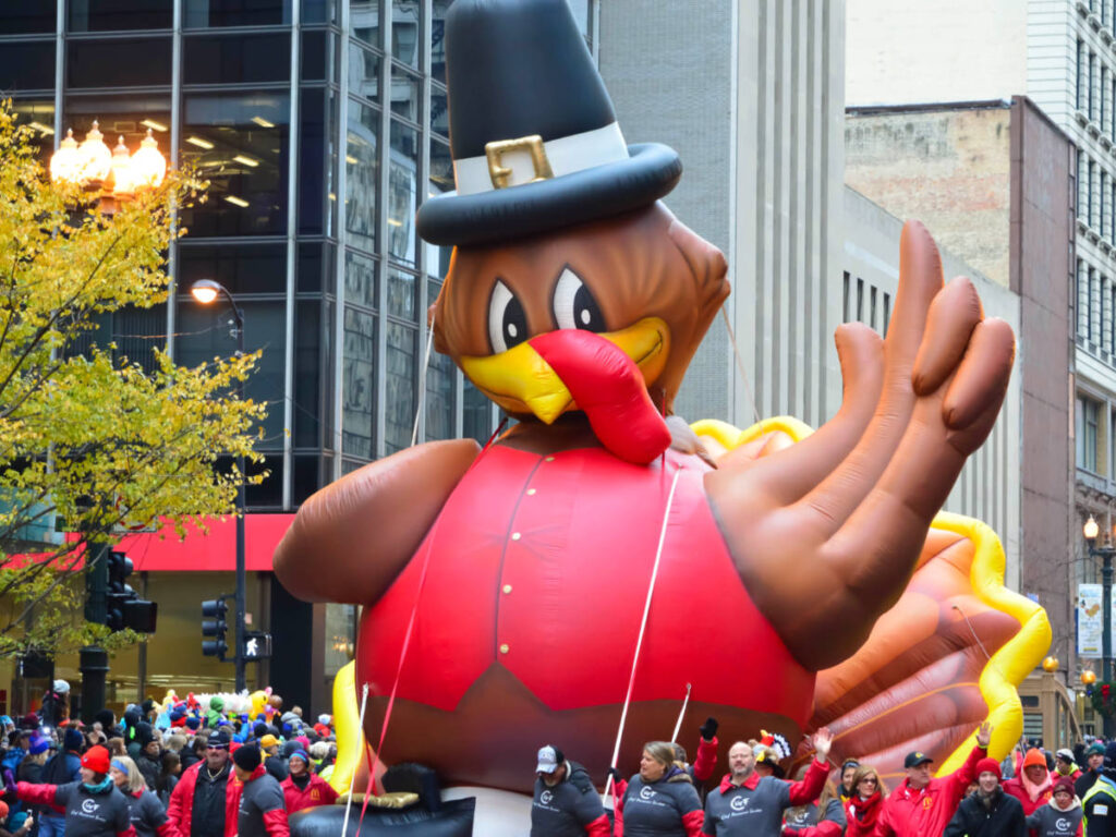 Teddy Turkey in Thanksgiving Parade