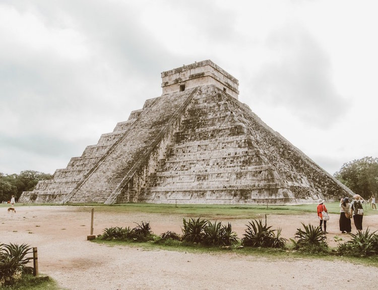 The main pyramid of Kukulcan at the site of Chichen Itza in mexico